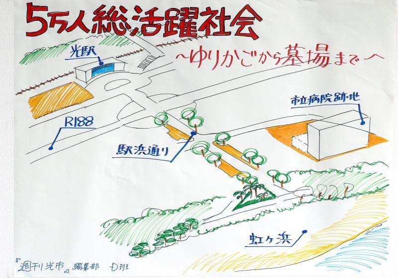 Dグループの成果品の地図の写真