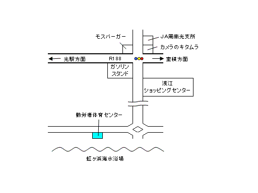 勤労者体育センターの地図 詳細は以下