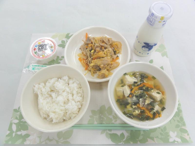 10月21日の給食の写真