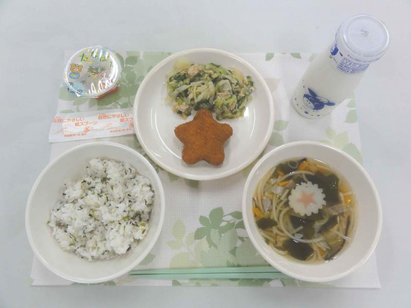 7月7日の給食の写真