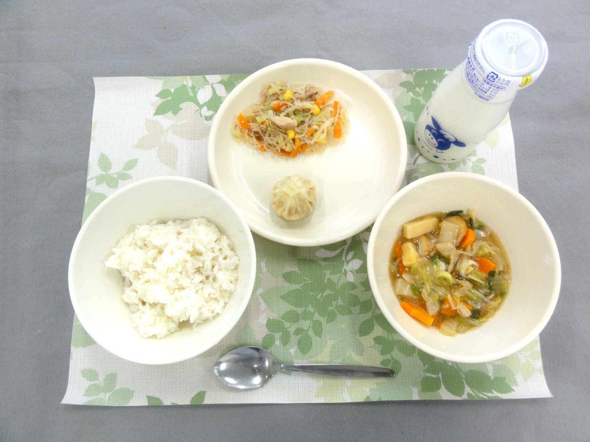 10月7日の給食の拡大写真