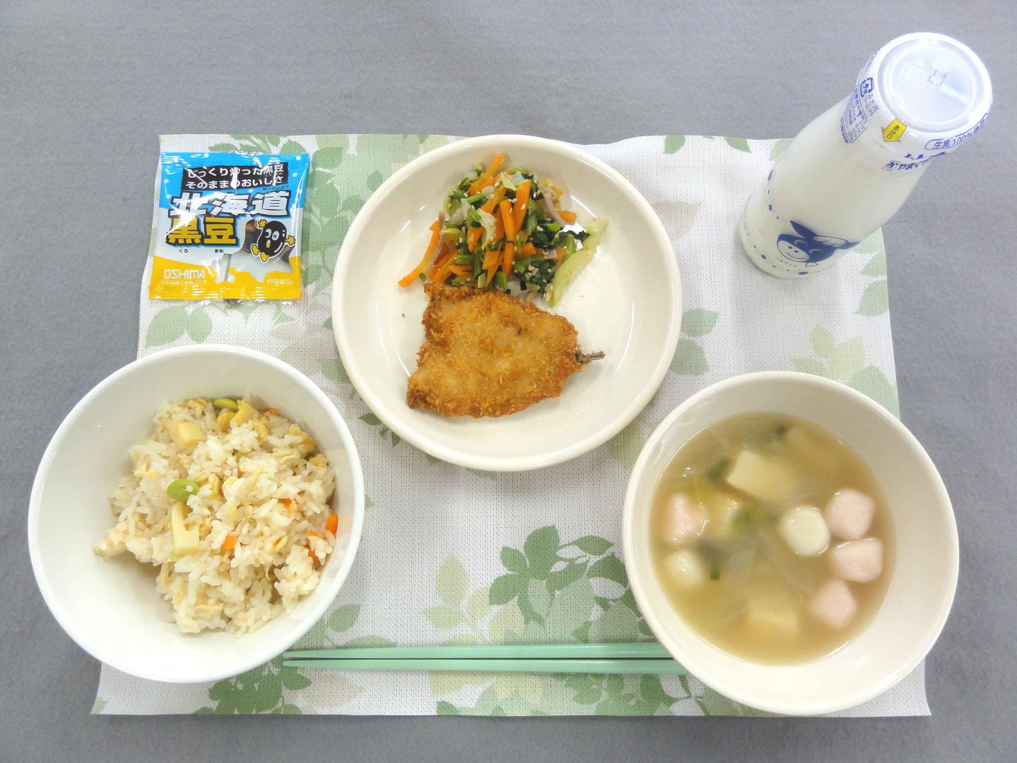 4月9日の給食の写真