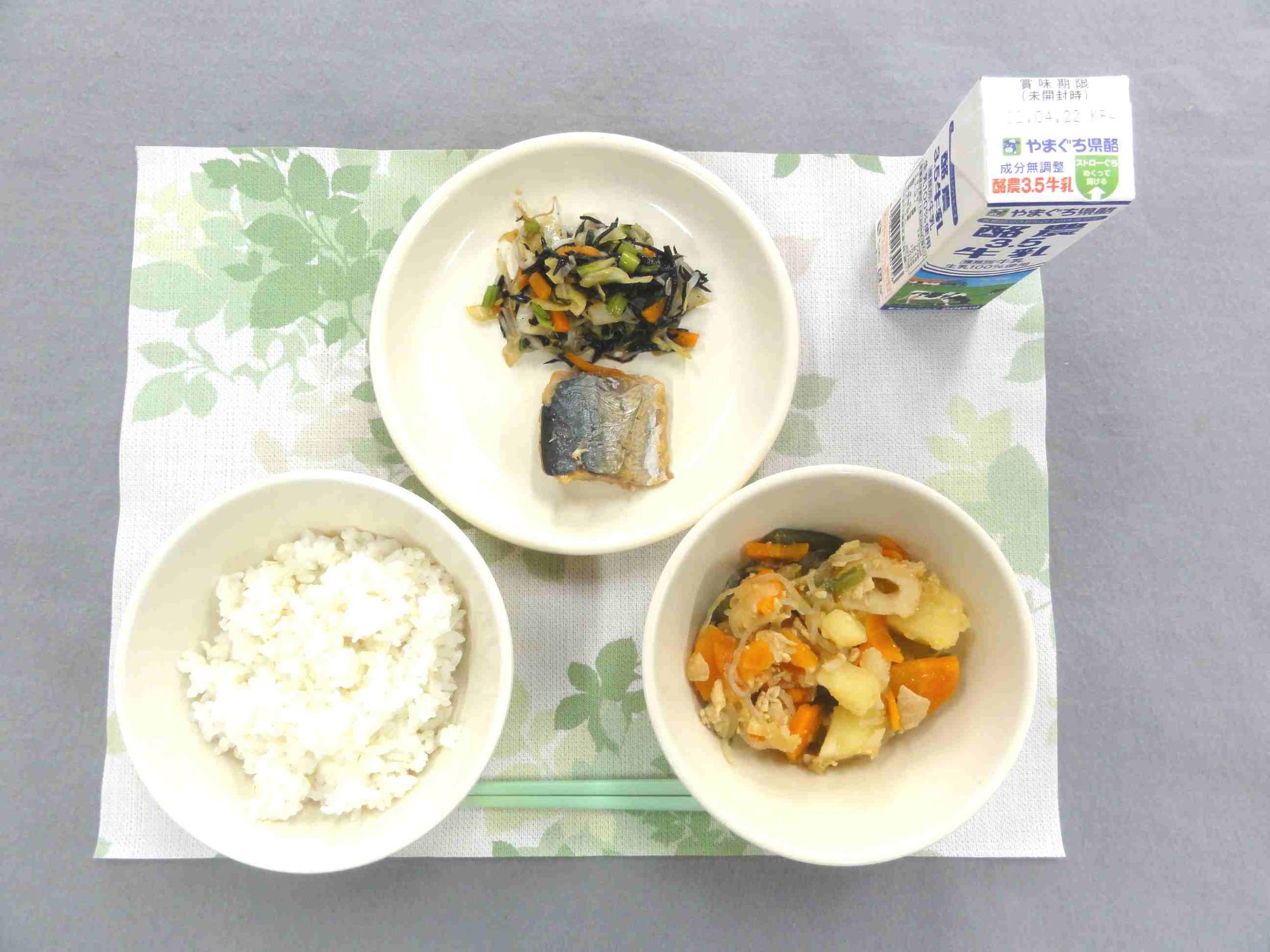 4月13日の給食の写真