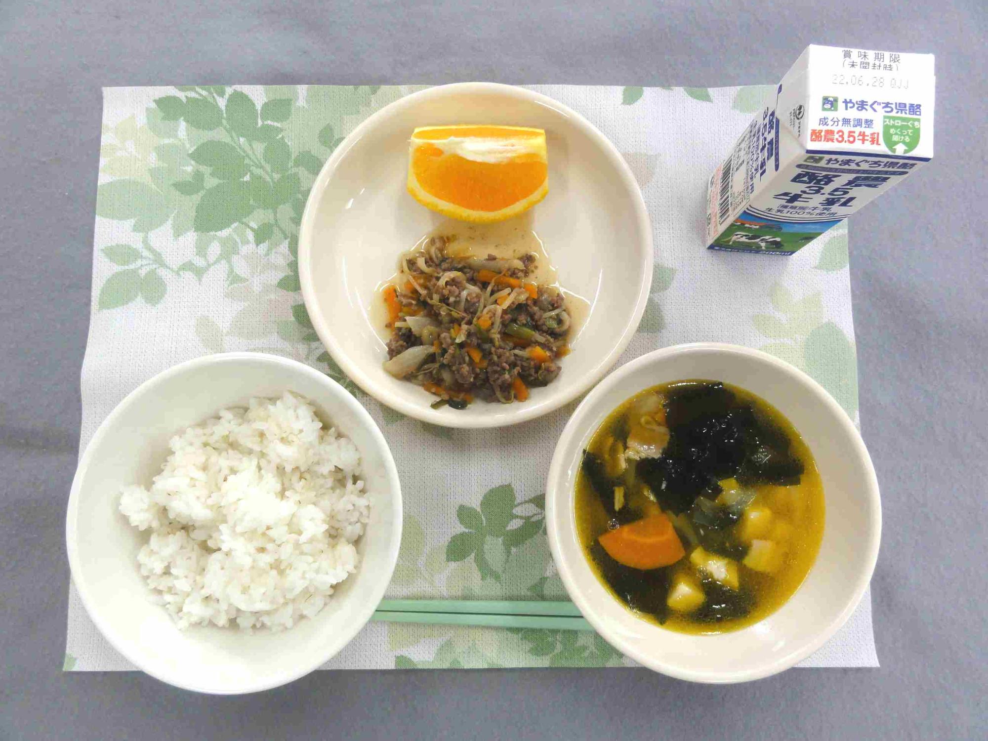 6月20日の給食の写真