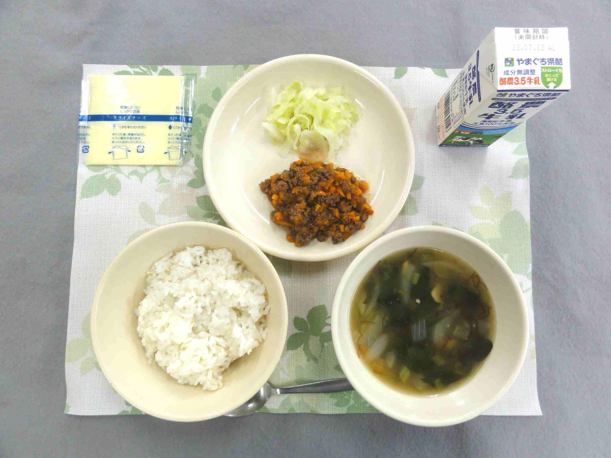 7月4日の給食の写真