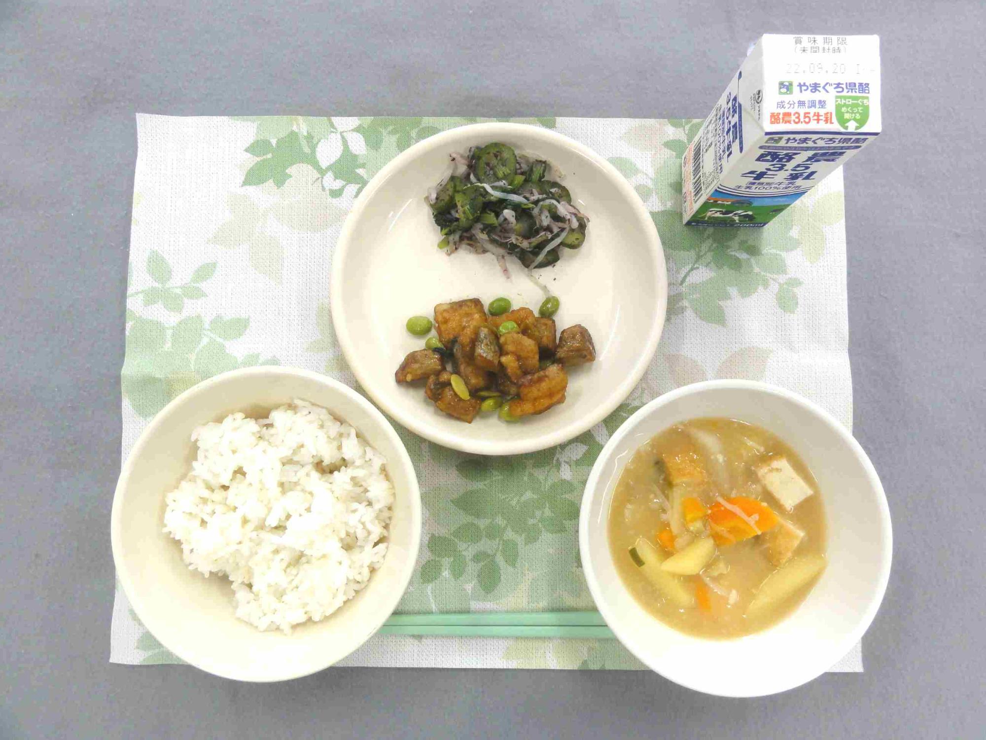 9月12日の給食の写真