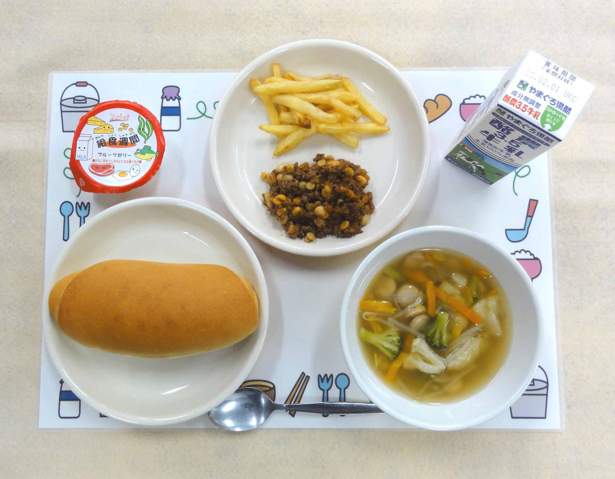 1月24日の給食の拡大写真