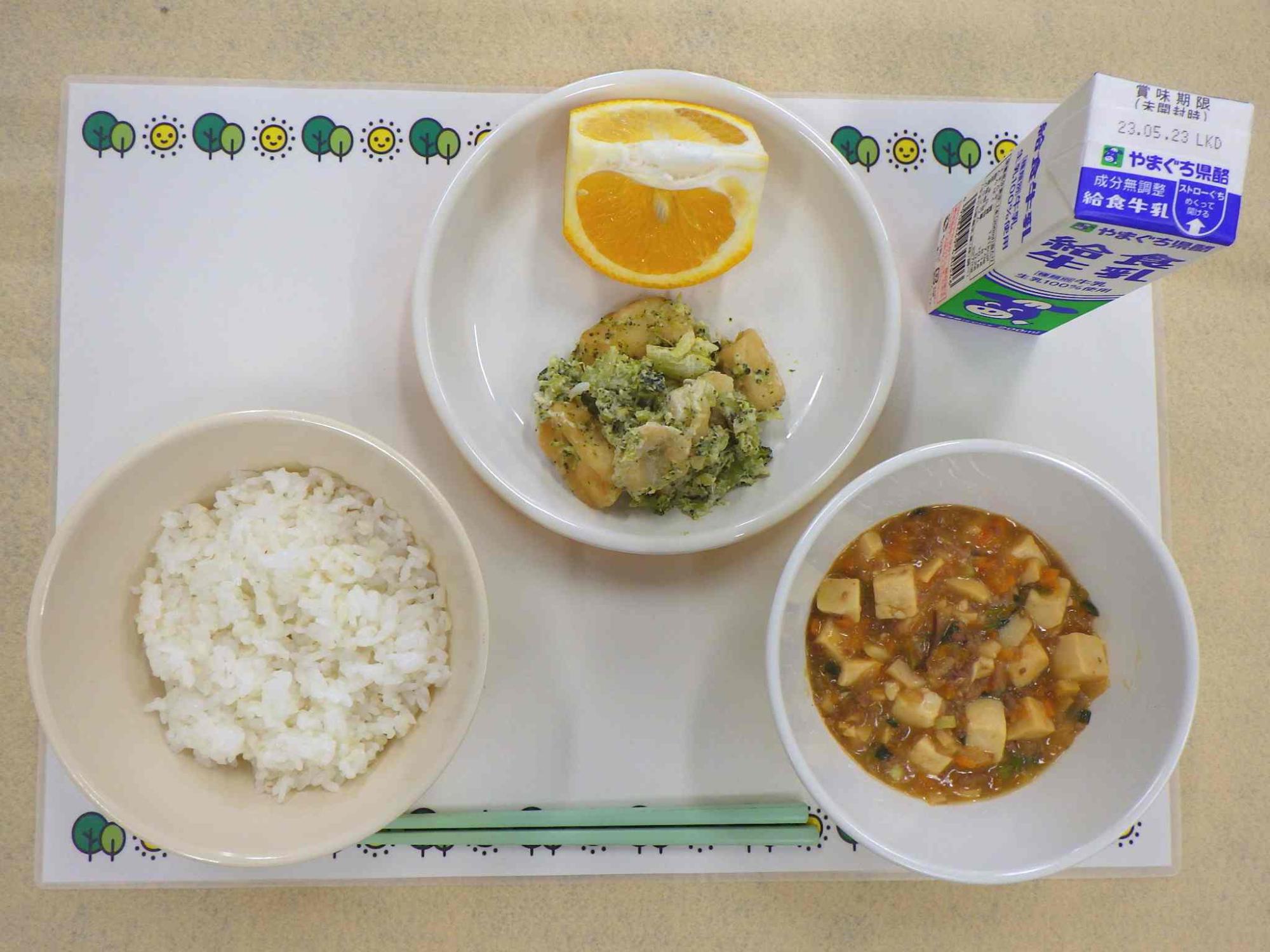 5月15日の給食の拡大写真