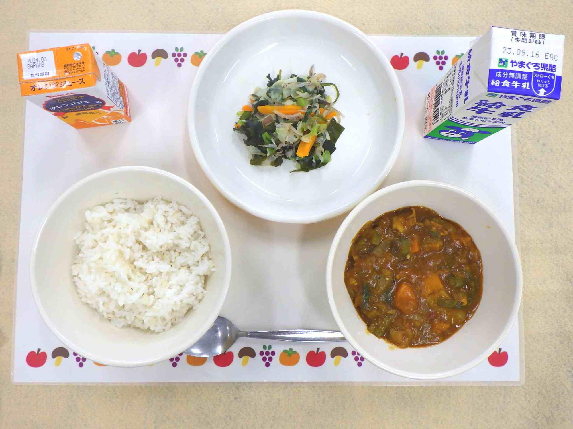 9月8日の給食の写真