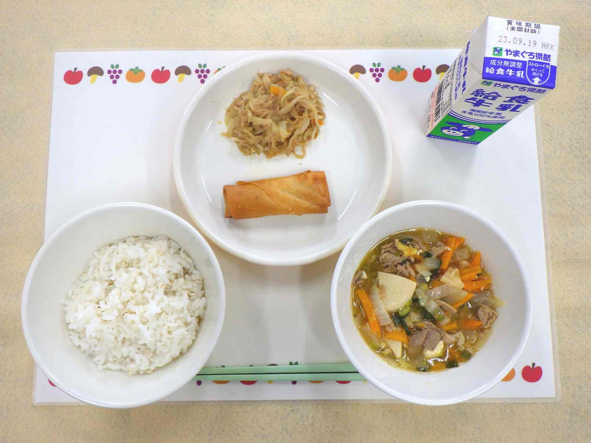 9月11日の給食の写真