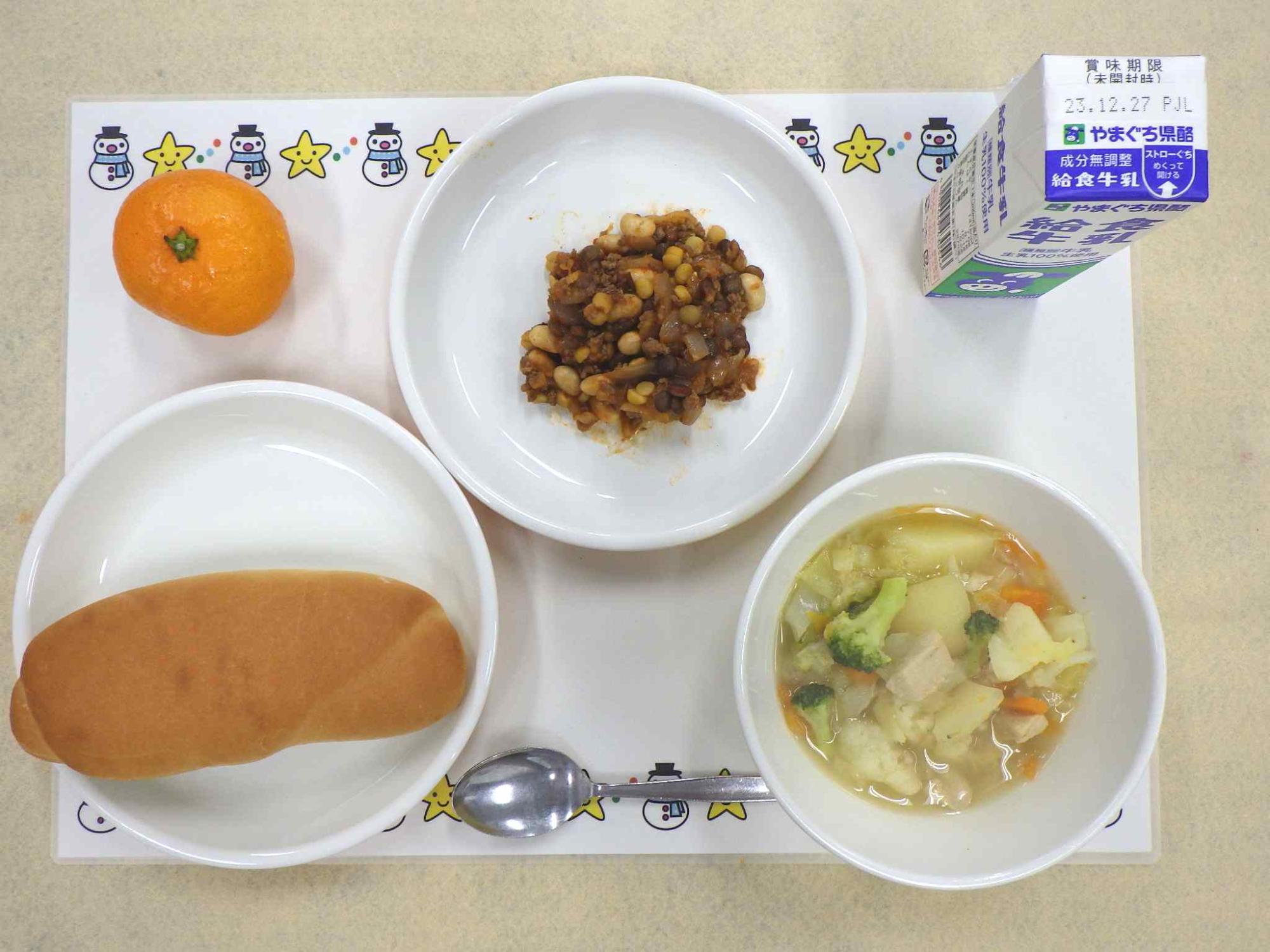 12月19日の給食の写真
