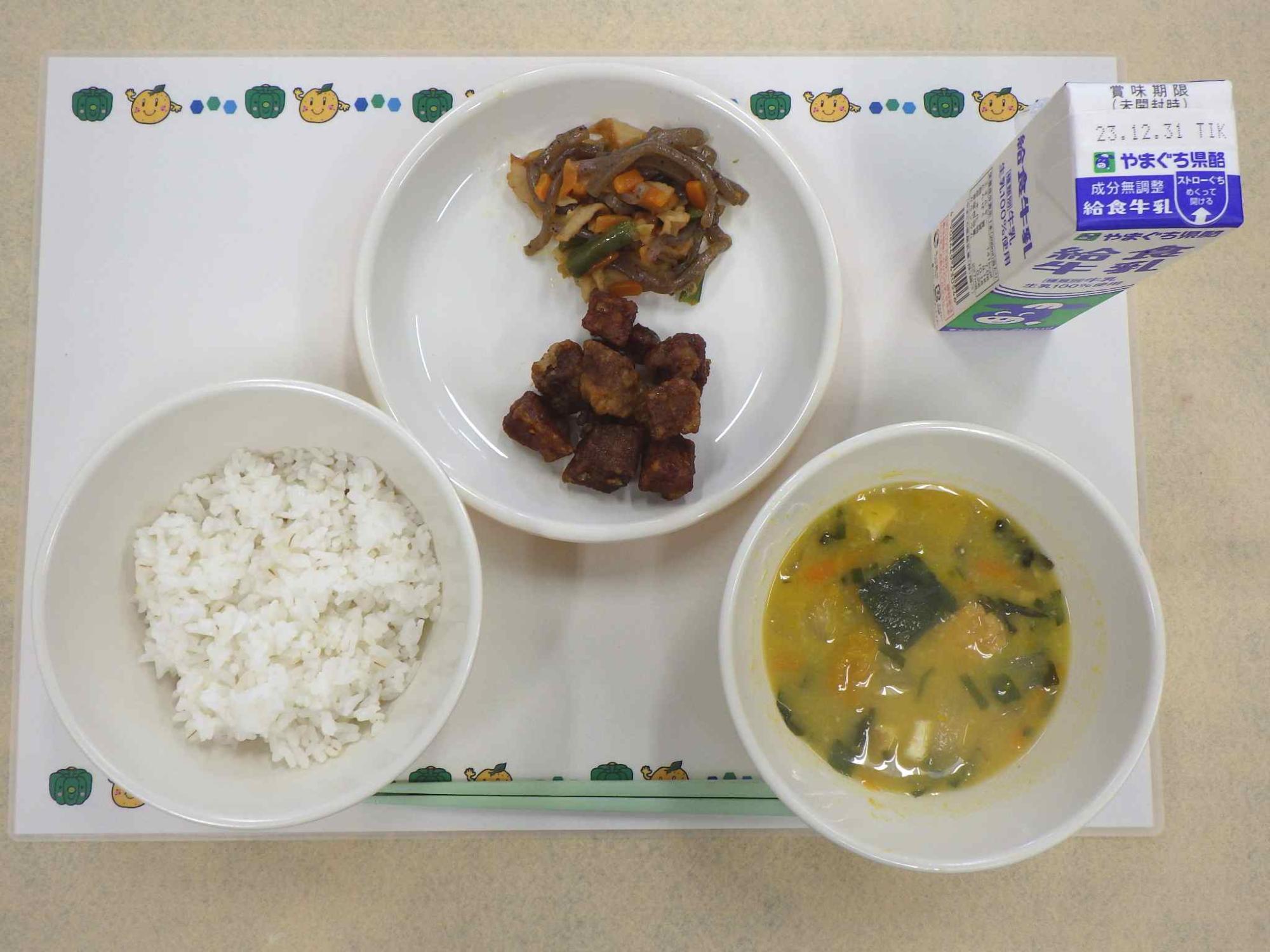 12月22日の給食の写真