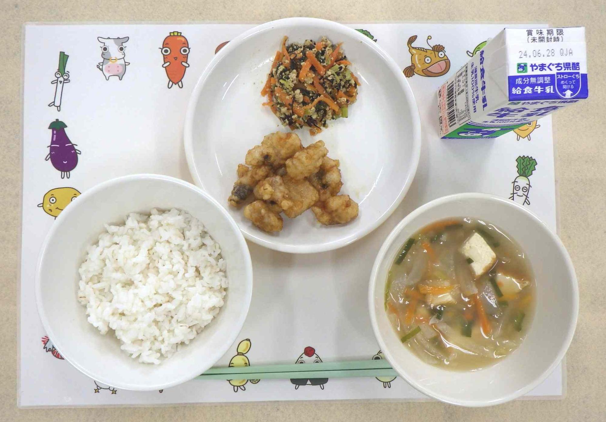 6月19日の給食の拡大写真