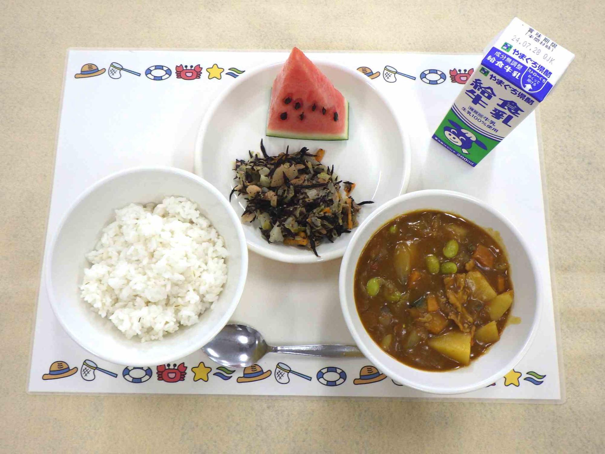7月15日の給食の拡大写真