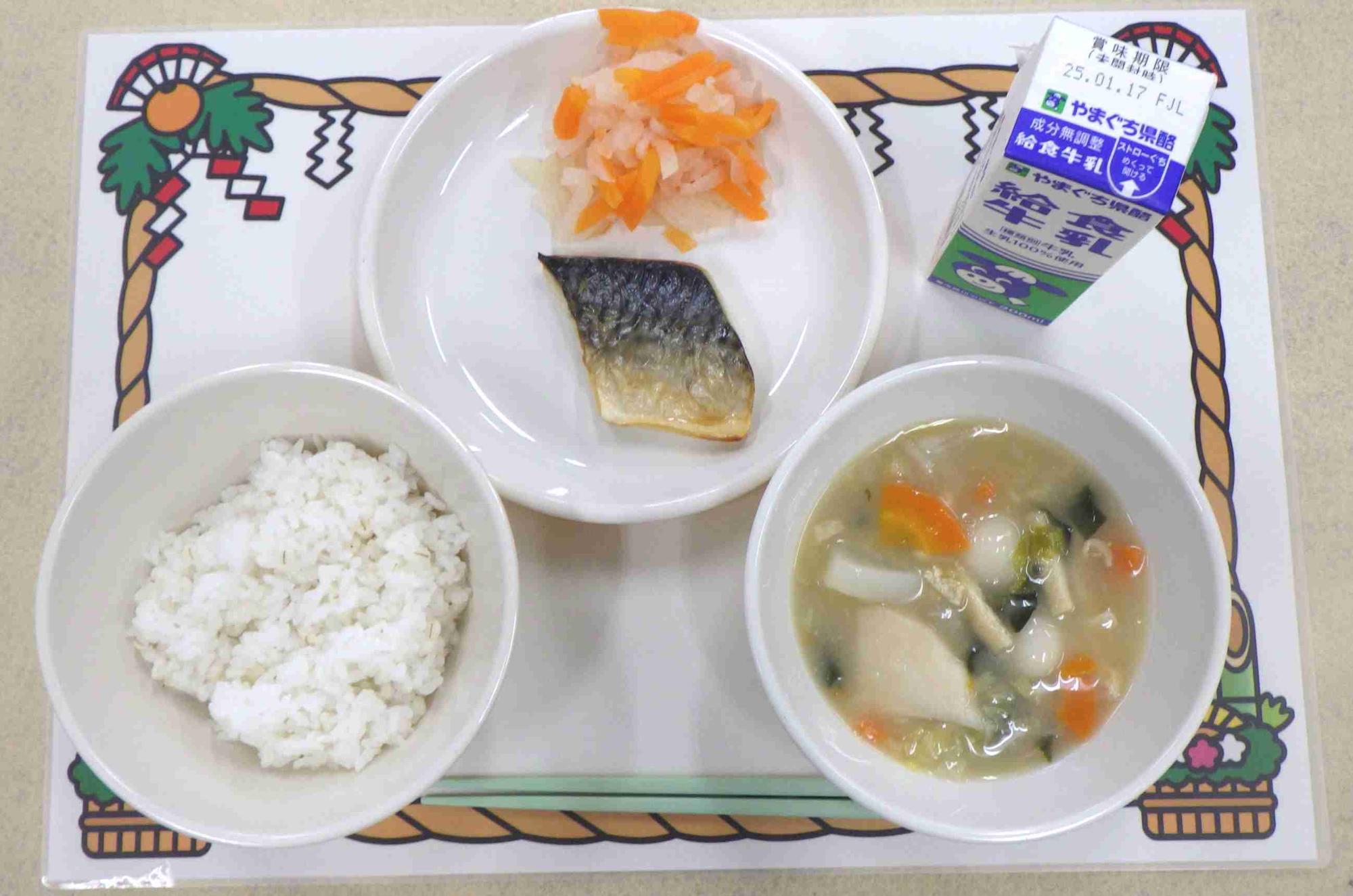 1月8日の給食の写真