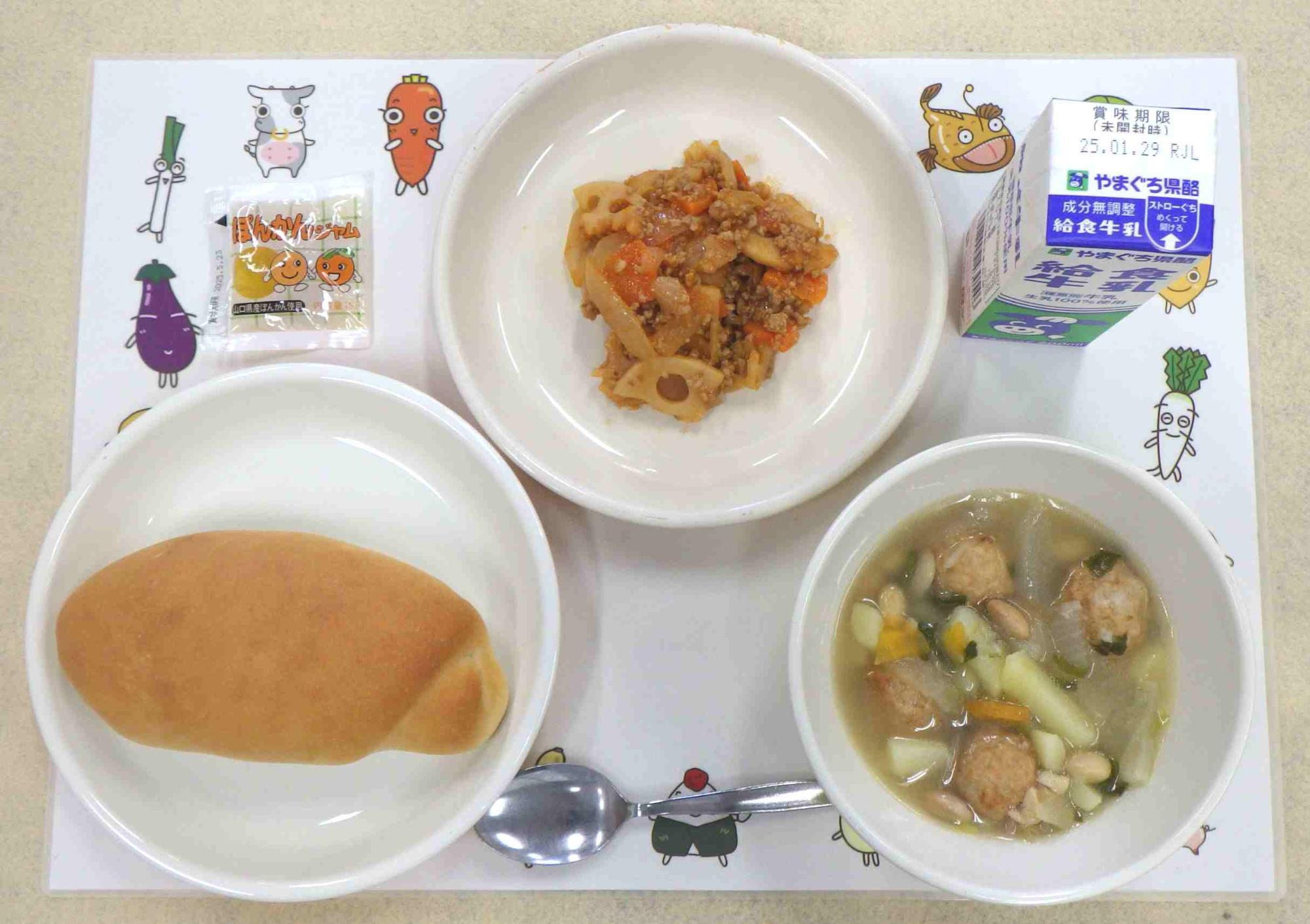 1月21日の給食の拡大写真