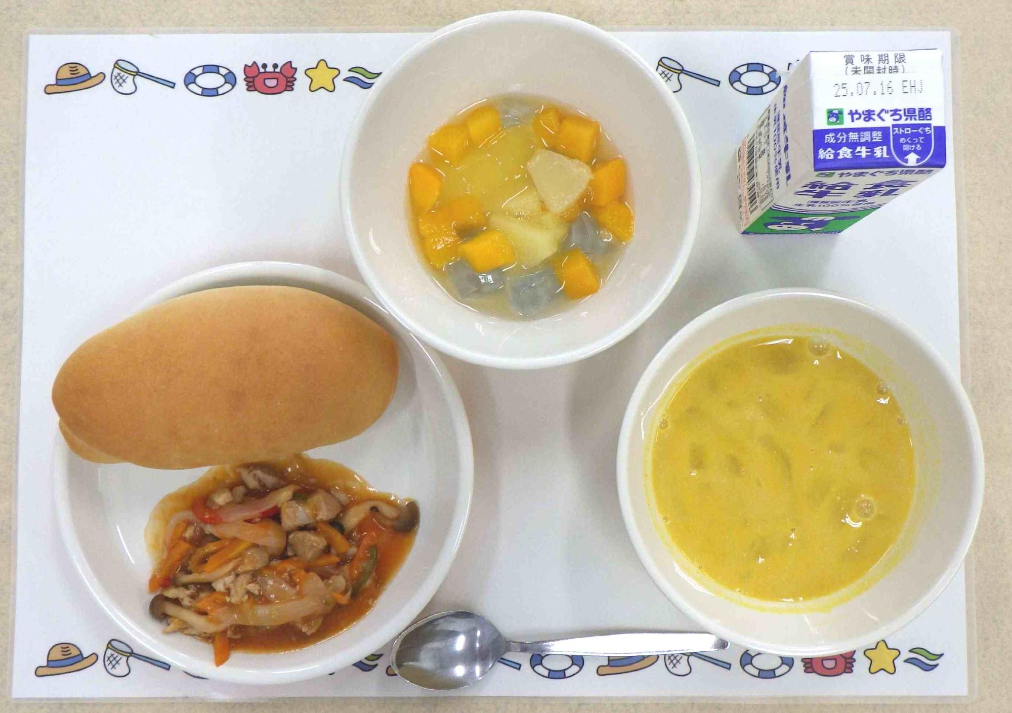 7月8日の給食の写真
