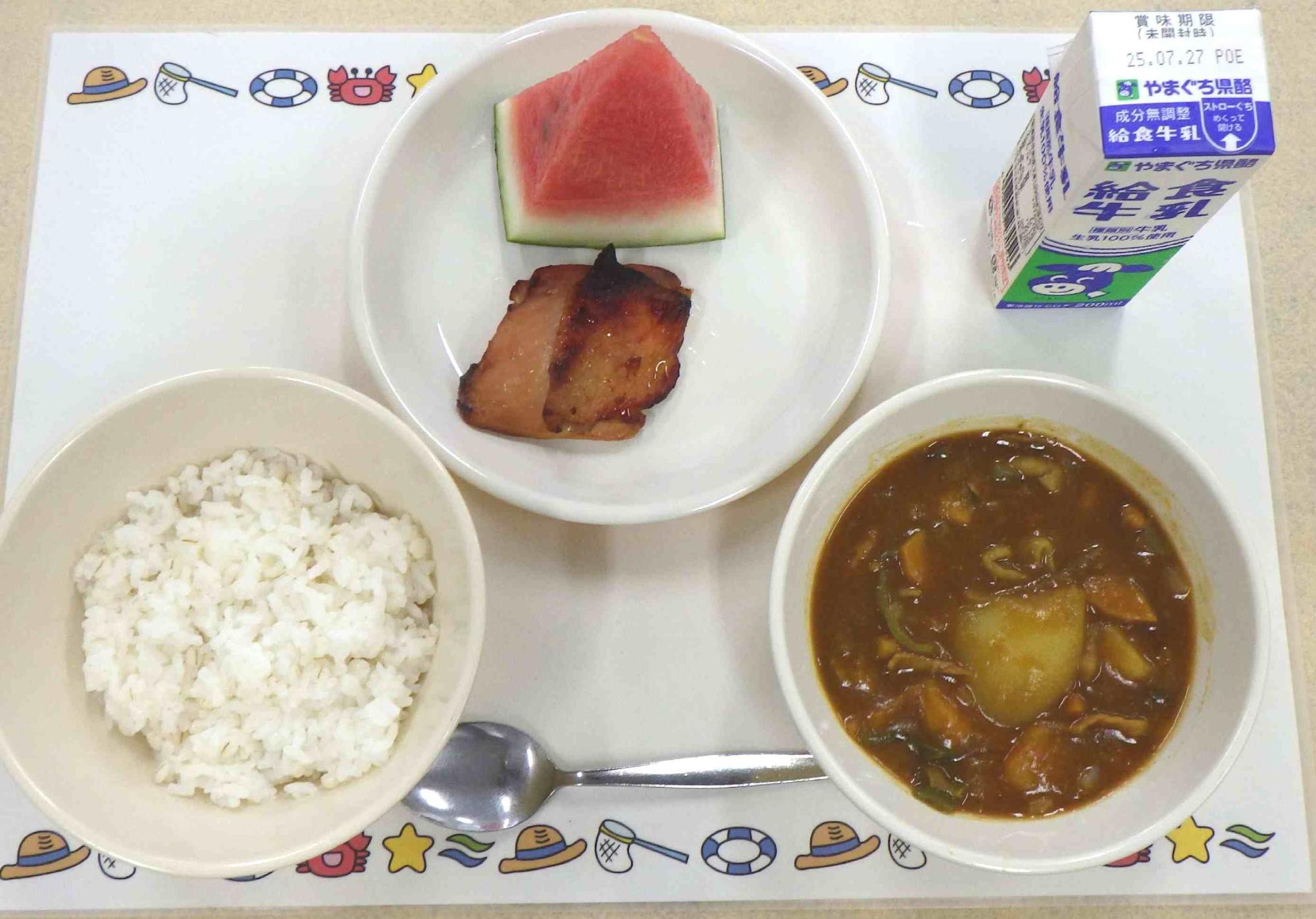 7月18日の給食の写真