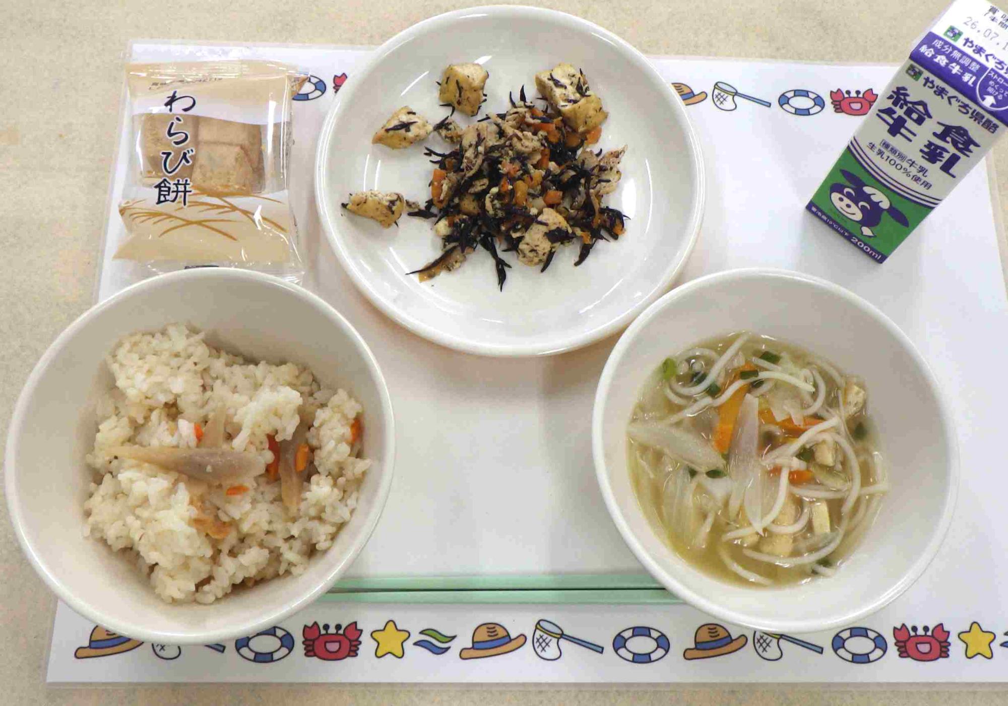 7月3日の給食の写真