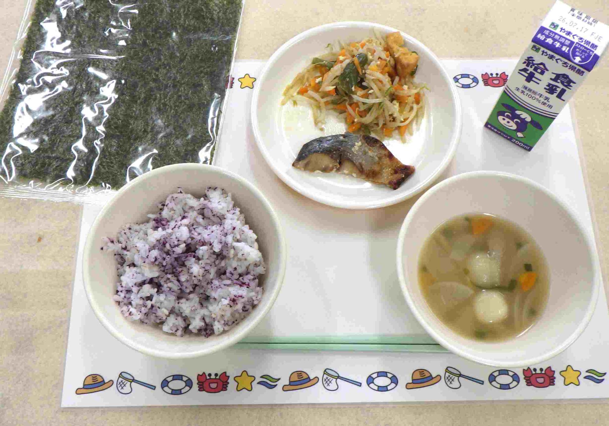 7月8日の給食の写真