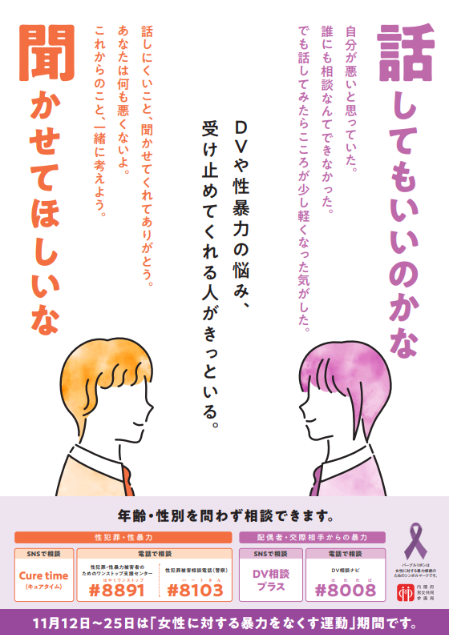女性に対する暴力をなくす運動(表)