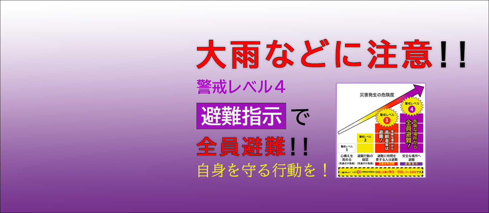 大雨などに注意（防災危機管理課）