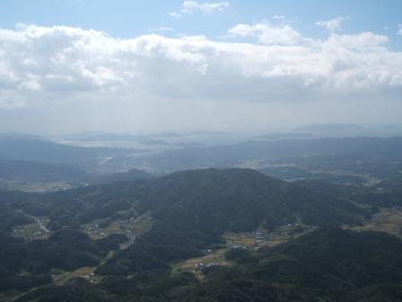 石城山山頂から見る自然公園の景色