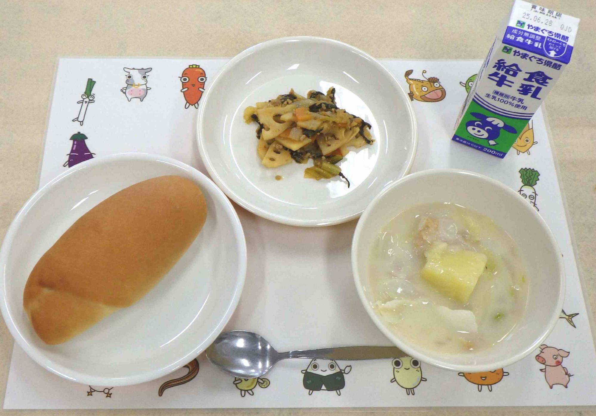 6月19日の給食の拡大写真