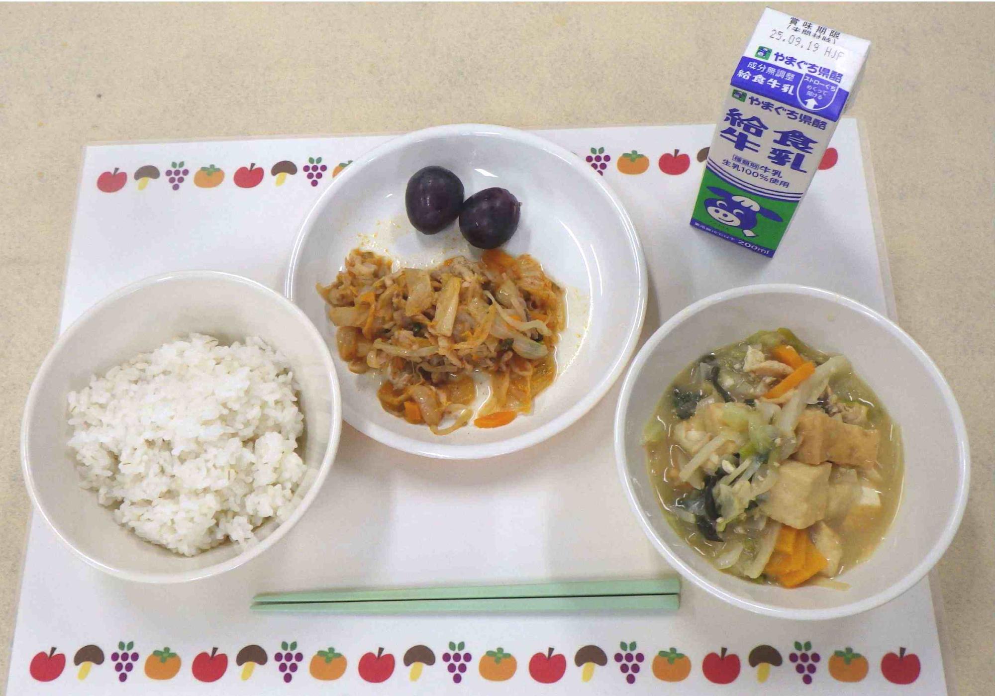9月10日の給食の写真
