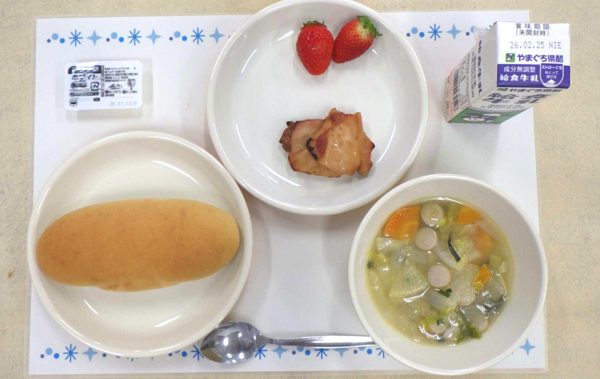 2月17日の給食の拡大写真