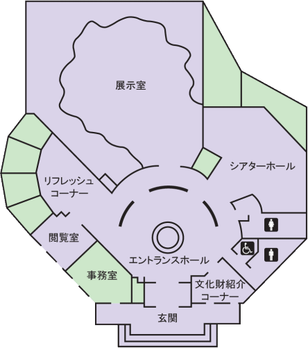 館内案内図の拡大イラスト