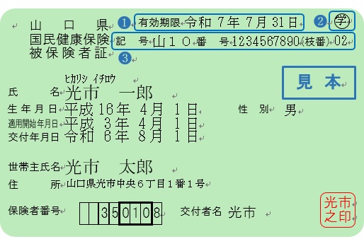 国民健康保険被保険者証