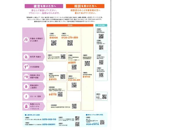 女性に対する暴力をなくす運動（裏）