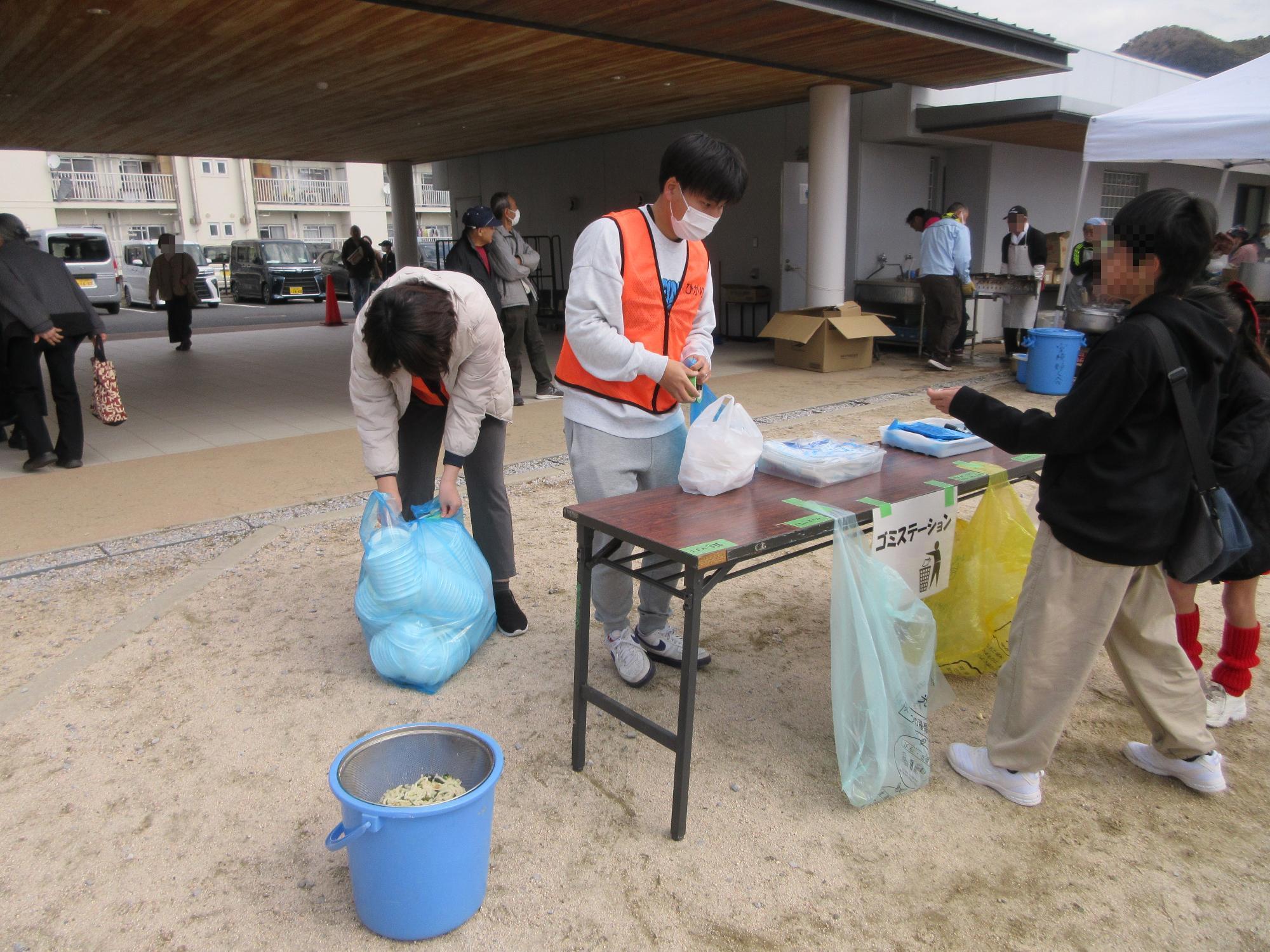 室積まちぐるみふれあい祭り ゴミの分別