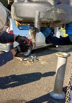 取り除かれたタオル