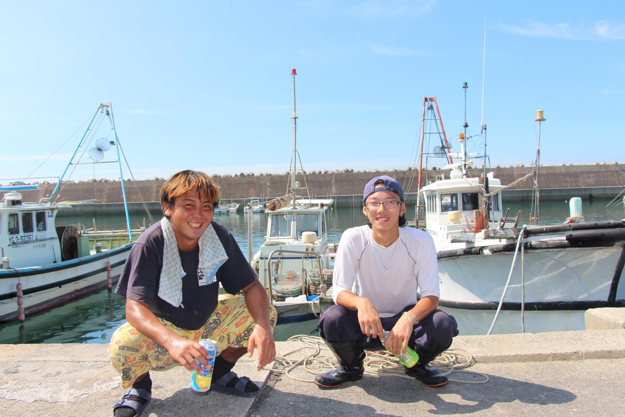 茂呂居さんと息子さん