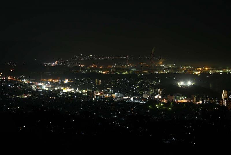 茶臼山から望む夜景の写真